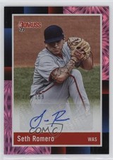 2022 Donruss Retro 1988 Signatures Pink Fireworks 179/199 Seth Romero Auto 17ok