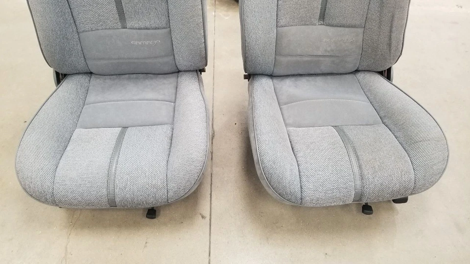 91 CHEVY CAMARO RS COUPE MANUAL SEAT SET FRONT AND REAR GRAY CLOTH — 第 4/4 张图片