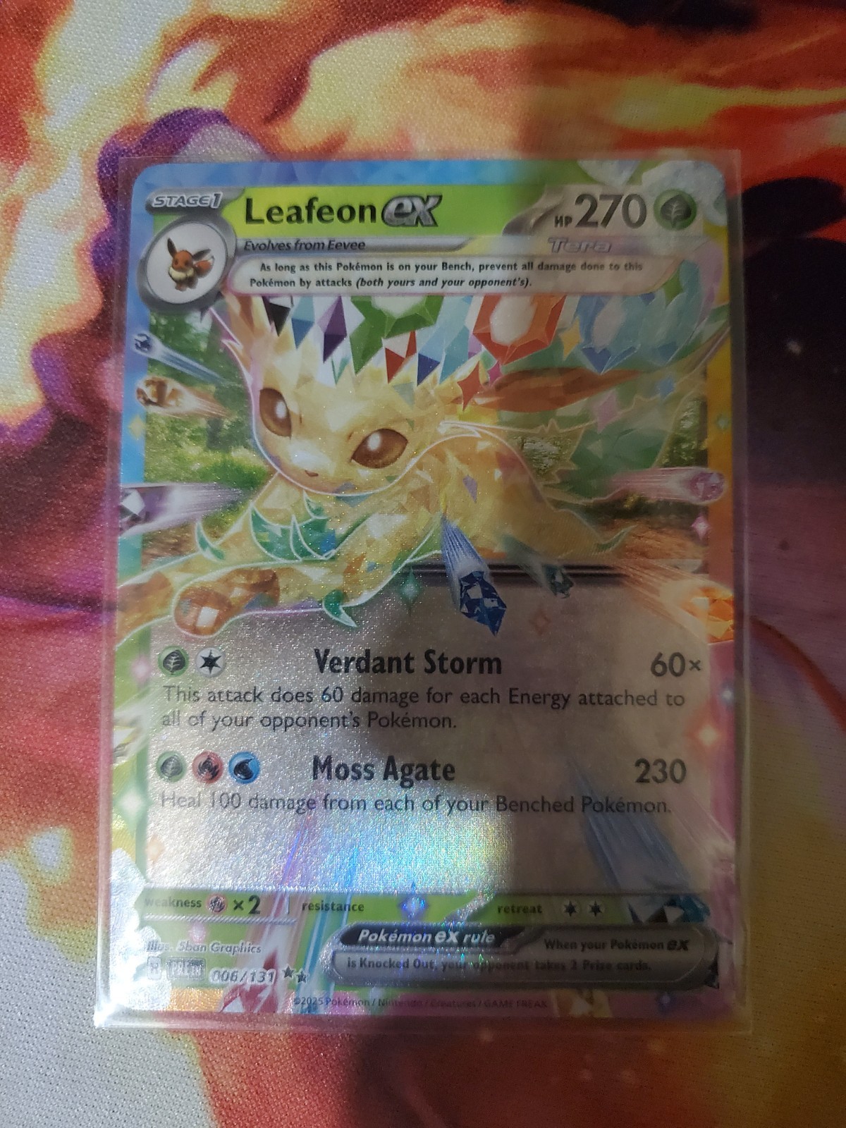Leafeon ex - Double Rare SV: Prismatic Evolutions 006/131 NM