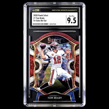 Tom Brady 2020 Panini Select Die Cut Tri Color Prizm CSG 9.5 Mint Plus GOAT 📈