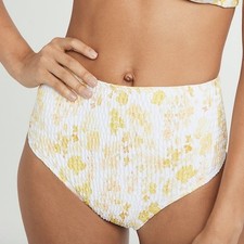 NWT Charlie Holiday Daisy s Smocked High-Waisted Bikini Swim Bottom 100496