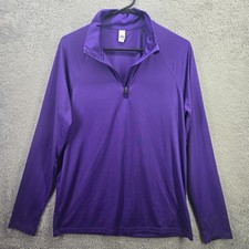 Alo Quarter Zip Pullover Men Size Medium Purple Long Sleeve Activewear