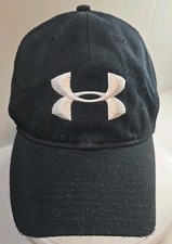 Men’s Under Armour Embroidered Adjustable Hat Baseball Cap Onesize Black/White 