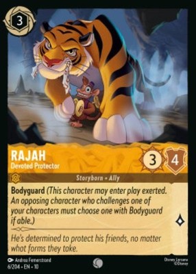 Rajah-Devoted Protector 6/204 COLD FOIL Whispers in the Well Disney Lorcana