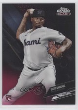 2021 Topps Chrome Black Red Refractor 4/5 Sixto Sanchez #76 0l3r