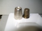 THIMBLES 2, sz 10 17mm heavy duty metal-second is gold color metal sz 7, VINTAGE — photo 5