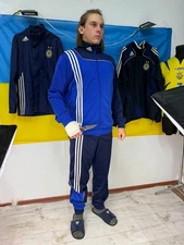 Vintage Adidas Tracksuit 00s Jacket And Pants Y2K Men Size L Blue