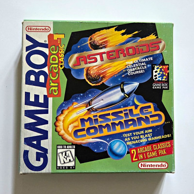 Nintendo Asteroids / Missile Command Game Boy Manual Included TESTED