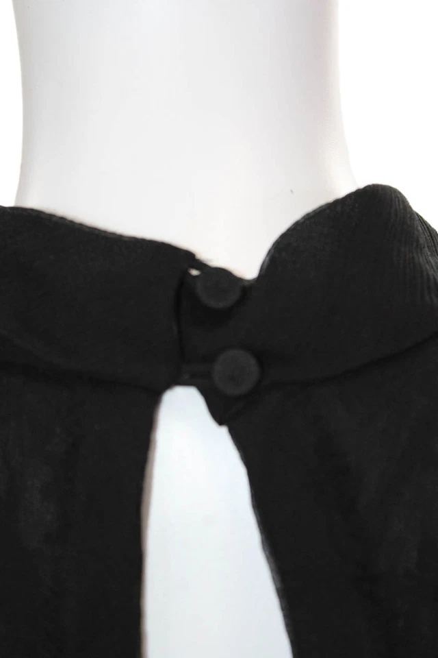 Женская шелковая блузка Jason Wu с ложным воротником без рукавов на пуговицах черная размер 8 - Изображение 4 из 4