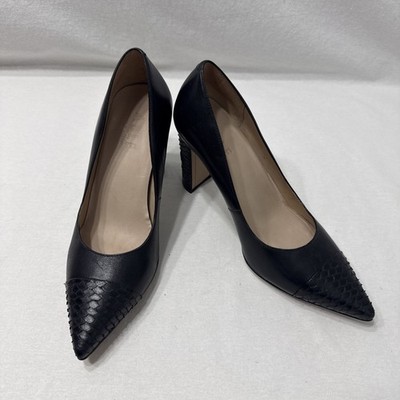 Able Local + Global Women s Black Sz 9 M Pumps High Block Heel Brazil