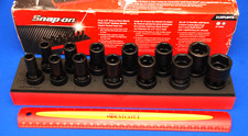 Snap-on New 13 Pc 12 Drive Metric Shallow 6-pt Impact Swivel Pro-fi Socket Set Snap-on New 13 Pc 12 Drive Metric Shallow 6-pt Impact Swivel Pro-fi Socket Set