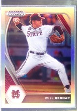 2021 Prizm Draft Picks Will Bednar Silver Prizm #PDP14 Bulldogs