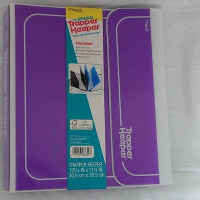 Mead Original Trapper Keeper Purple Retro 90s Vintage Style 1 Inch Folio NWT