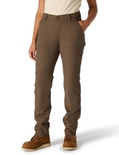Carhartt Women's The Essential Canvas Double-Front Pant, Tarmac, 14 Tall
