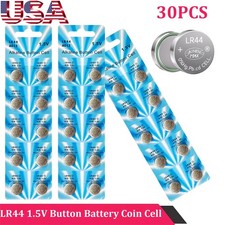 30Pcs AG13 LR44 A76 357 357A LR1154 SR1154 SR44 1.5V Button Battery Coin Cell