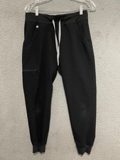 FIGS Women's Black Scrub Pants Joggers Size Small Polyester Rayon Spandex