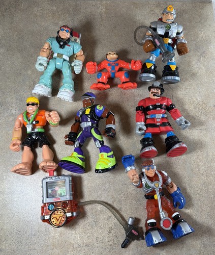 Vintage Rescue Heroes Action Figures Lot of 7 Fisher Price Mattel 1998–2001