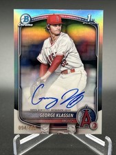 2025 Bowman George Klassen 1st Chrome Refractor Auto /499 #CPA-GK ANGELS 