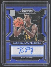 2022 Panini Prizm Draft Picks #CP-KMU Kris Murray College Penmanship  Blue #/149