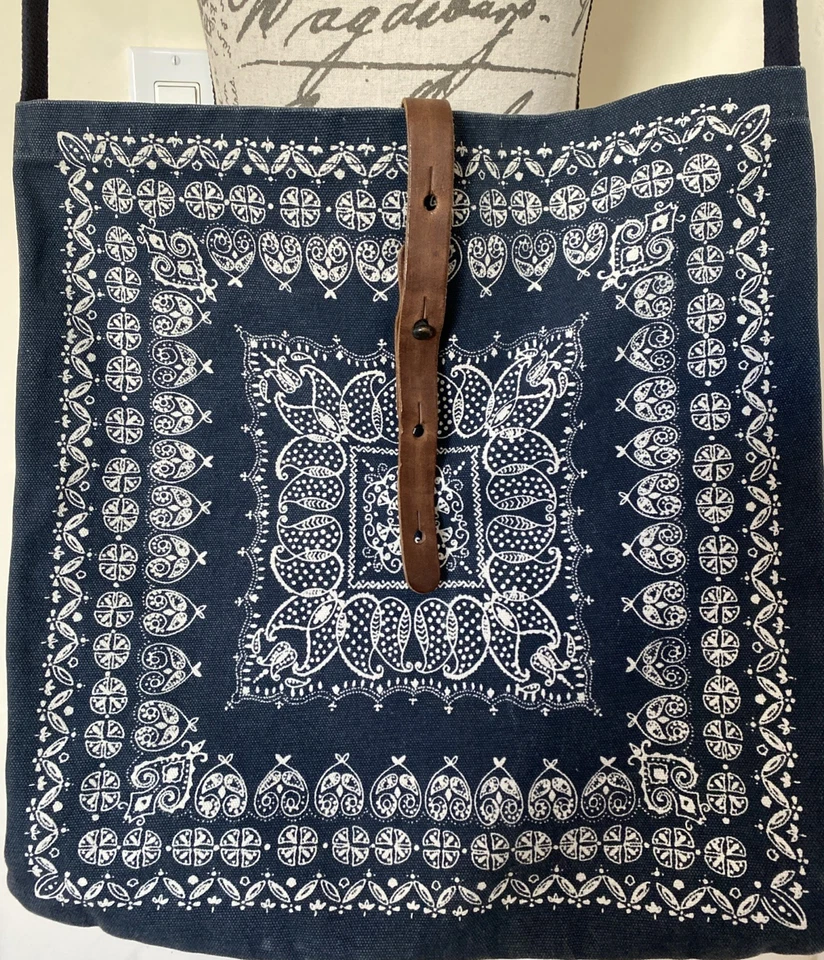 Bolso de Hombro RRL Ralph Lauren Doble RL Estampado Bandana Foto 3 de 4