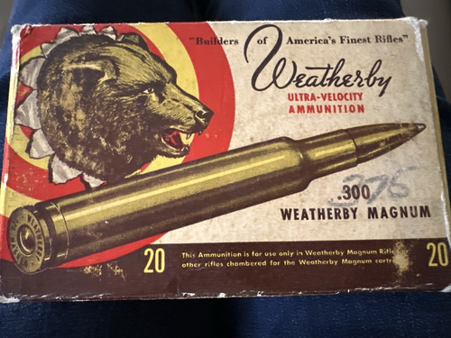 RARE Vintage 375/300 WEATHERBY MAGNUM AMMO BOX & insert 1963 READ | eBay