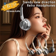 Retro Bluetooth Headphones Over Ear Adjustable Wireless Headsets Earphones Gift