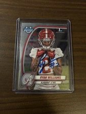 Ryan Williams Autographed Signed Card 2024 Bowman Chrome U 1st Bowman Alabama