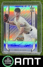 Brock Selvidge RC Auto 2021 Leaf Metal Draft Silver Rainbow #BA-BS1