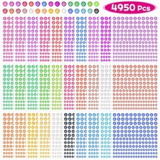 Rhinestone Stickers, 4950pcs Adhesive Stick on Gems Face Jewels Stickers Self...