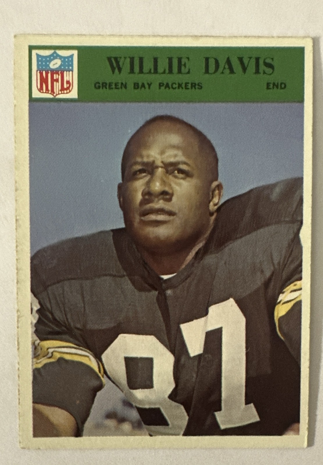 1966 Philadelphia - Willie Davis #83 Vintage Football Green Bay Packers Set Brea