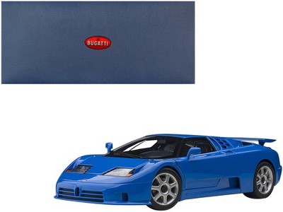 Bugatti EB110 SS French Racing Blue Silver Wheels 1/18 Model Autoart