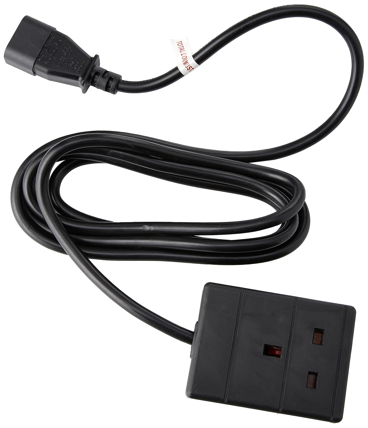 PEL01255 IEC C14 Plug to 13A UK Socket Power Lead, 2 M, Black