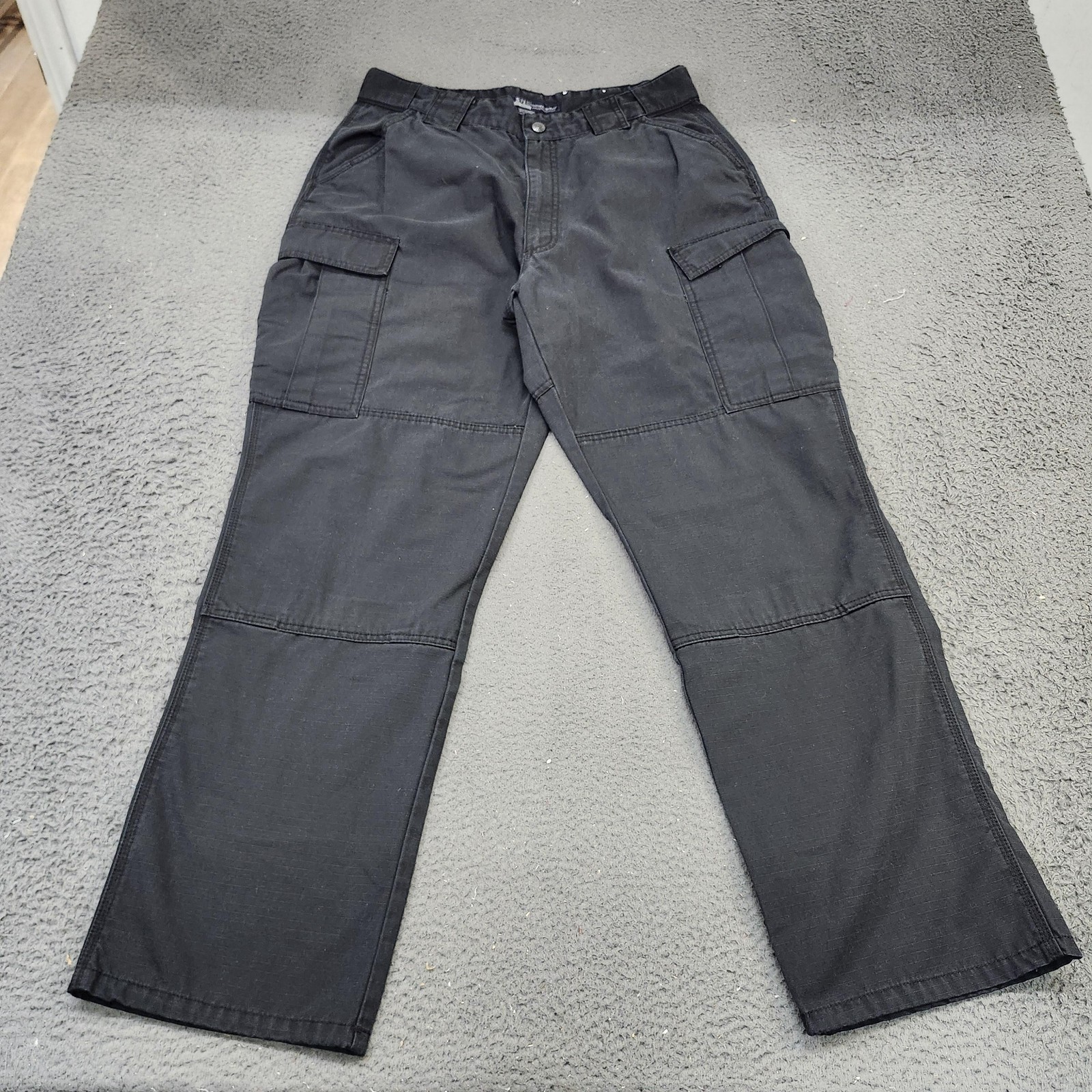 5.11 Tactical Cargo Pants Mens 31x30 Black Ripstop Workwear Pockets 74003