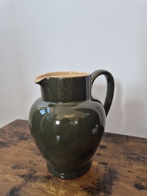 Vintage Denby England Manor grün Steinzeug Krug Kanne Retro Bauernhaus Deko