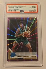 2019 Donruss Rated Holo Purple Laser #05/15 Carsen Edwards PSA 10 Rookie RC