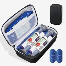 Travel Cooler Case for Zepbound & Mounjaro Pens - Holds 4 Pens, Portable & Durab