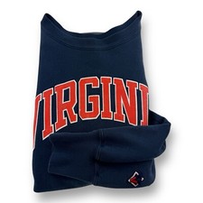 Mincer's Blue Crewneck Cotton Poly Sweatshirt Virginia Cavaliers Made in USA Med