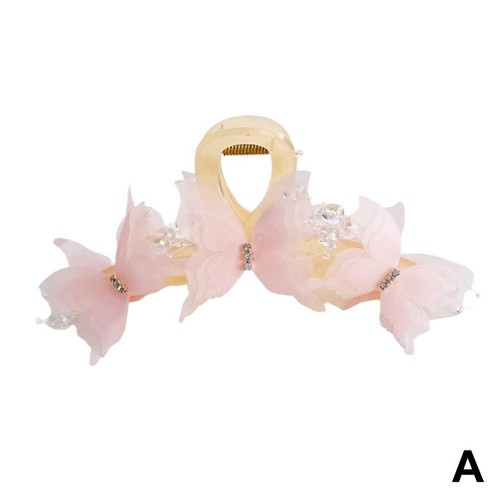 Clip de pelo decorativo acrílico con cuentas dulces clip de mariposa para mujer D4T6 D5H8 y - Imagen 15 de 16