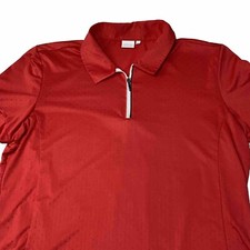 Ping Golf Polo Dirt Red Quarter Zip Pull Over Size 14 US