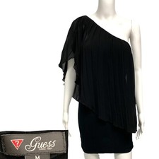 Guess women's dress one shoulder black short sleeve size M 
