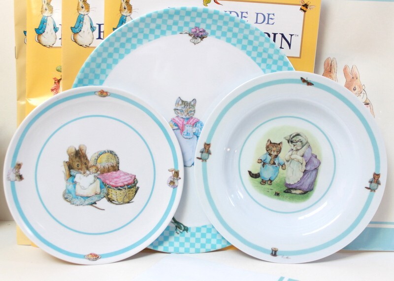 Set de table Béatrix Potter tons bleus Frederic Warne vaisselle enfant 5 pièces - 2