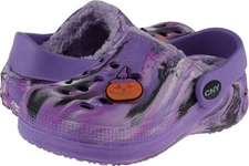 Capelli New York Girls Glow In Dark Clog with Faux Berber Lining Purple 6/7