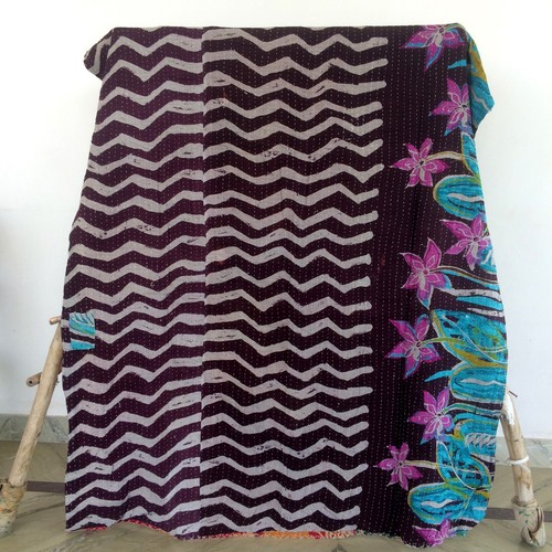 Indian Vintage Blanket Kantha Quilt Bedding Bohemian Coverlet Gudari Lot Throw - Picture 7 of 19