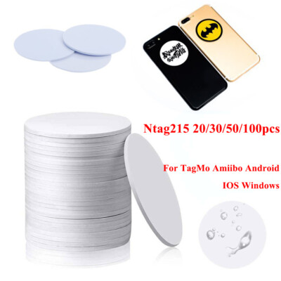 20-100 Pcs NFC TAG 215 Blank NFC Cards Tag TagMo Amiibo Waterproof RFID  Chips