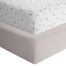   2-Pack Fitted Crib Sheets - 100 Cotton - 52" x 28" x 9" for Standard Crib ...