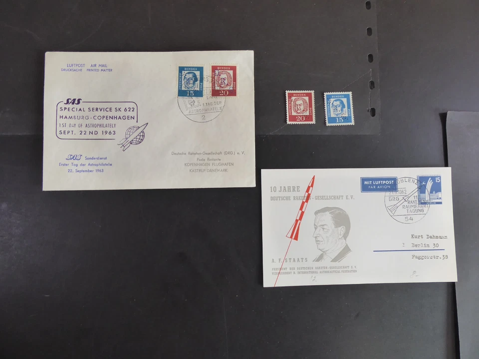 Raumfahrt/Raketenpost, Kollektion mit 115 Belegen u. div. Vignetten, ex "Sieger" - Bild 4 von 4