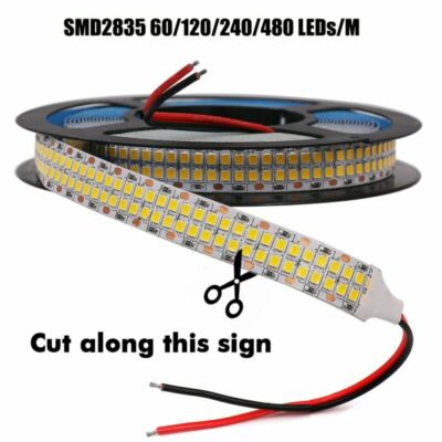 LED-Lichtleiste 12V, 5 Meter Warmweiß – Flexibler LED-Streifen Mit 120 LEDs/m, Wasserdicht IP67, Selbst Schneidbar