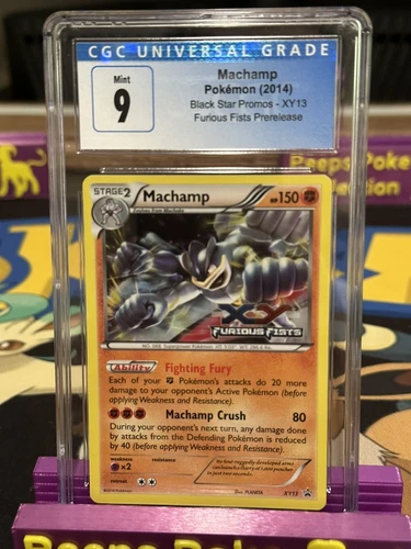 Machamp Black Star Promo XY13 Furious Fists Pre Release CGC 9
