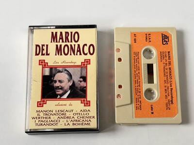 MARIO DEL MONACO LIVE RECORDINGS MC Musicassette ATLAS AT 029