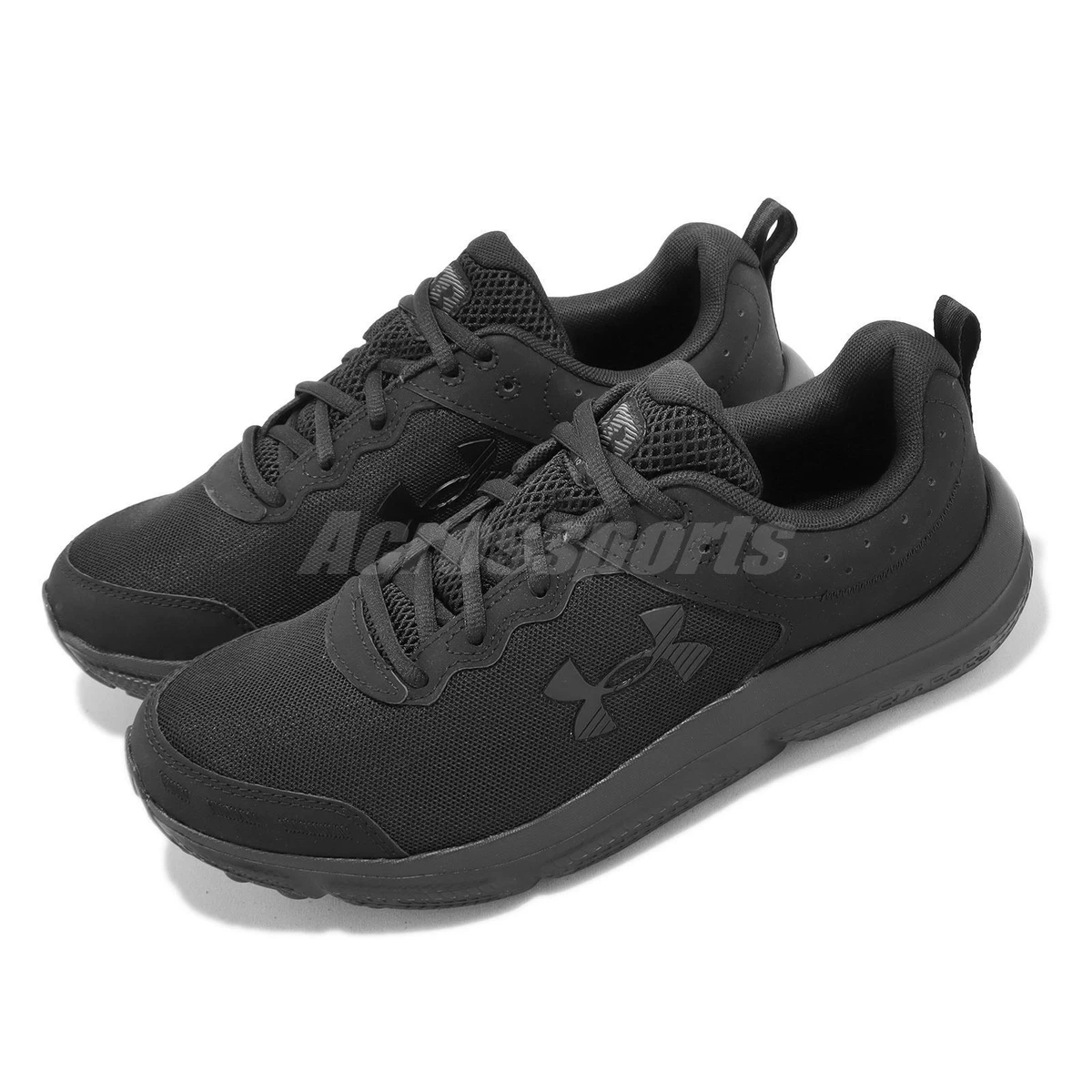 All black mens online under armour shoes
